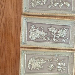 Metalcraft Four Seasons Metal Relief Wall Plaques Set, Silver/Gold/Gray
