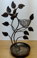 Bronze-Tone Tree Bird Nest Earring Stand Jewelry Tower heavy Duty
