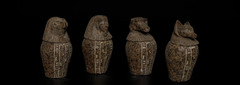 Authentic Ancient Egyptian Antiquities Canopic jars Artifact figure BC