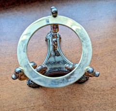 Vintage Godinger Art Sphere Orb Display Stand – Ornate Gold Metal