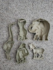 Burwood Safari Zoo Animals Wall Hangings 1995 #3354 USA Set Of 5 Home Interior