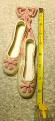 Unbranded~Vintage Pink & Off White Ballerina Shoes Wall Decoration