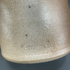 Vintage 1988 Braun Buffalo NY Stoneware Jug Container Brown Salt Glaze Pottery