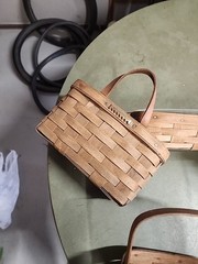 LOT OF 5 ASSORTED LONGABERGER BASKETS VARIOUS SHAPES SIZES 1980s CHEAP L$$K