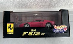 Hot Wheels Ferrari F512 M 1994 Red Diecast with Display Case