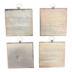 Vintage 1970’s Wood Fruit Wall Plaques HOMCO Home Interiors Set of 4 MCM Decor