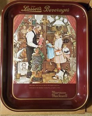 Two Trays: 1975 & 1976 Norman Rockwell Saturday Eve Post April Fools Day covers
