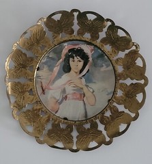 Vintage Butterfly Frames w/ Prints of Edwardian Children, Made in England, 1960s