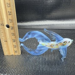 Venetian Art Glass Hand Blown Fish Hand Made Italian Glass Delicate Figurine VTG