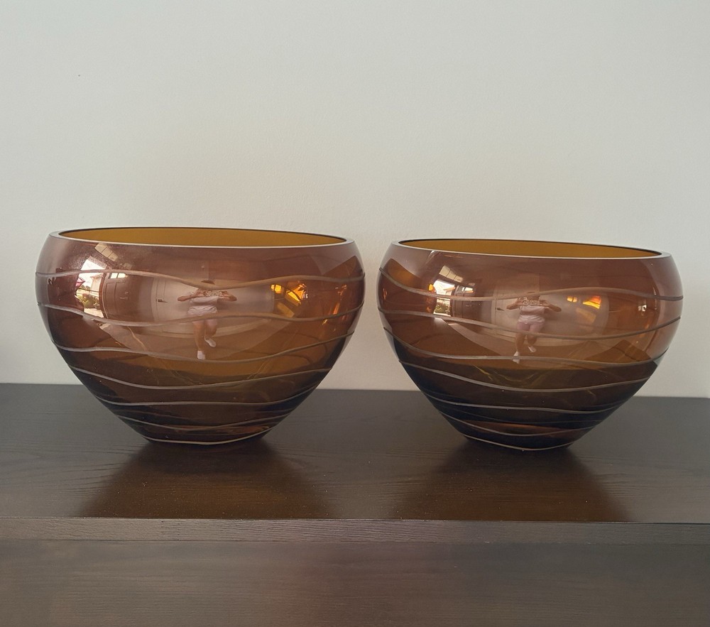 Amber Crystal Decorative Bowls