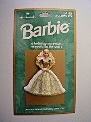 Hallmark Holiday Barbie Pin White Dress Original Packaging