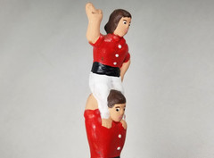 Rare Three Acrobats Totem Caganer Pottery Marked XMas 2001 Rosa Maria Galia