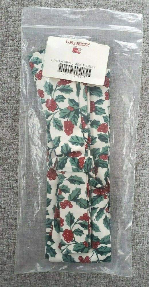 Longaberger Fabric Bow in Traditional Holly – NIP
