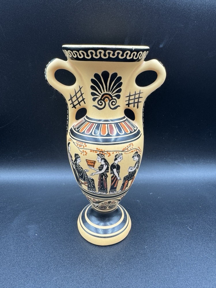 Greek Vase Dionysus Satyres by D. Vassilopoulos M.F.138 Louvre Museum Replica