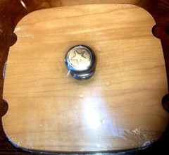 Longaberger WoodCrafts Lid-Proudly American Medium Berry w/Star Knob-NEW!!!