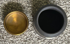 WEDGEWOOD BLACK BASALT TOOTHPICK HOLDER-JULIUS CAESAR