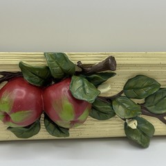 Vintage Apple Kitchen Decor Lot Home Interiors Wall Plaques Shelf Butter Churn
