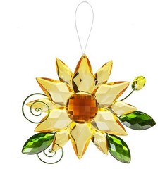 Ganz Crystal Expressions Acrylic Sunflower w/Leaves Suncatcher 5-6″