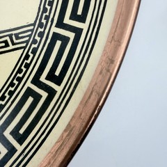 Lot Of 2 Vintage Greek Hanging Wall Plates-Handmade In Greece- Copper