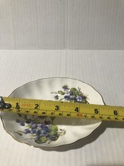 Vtg Oakley Porcelain Oval Trinket Dish Floral Pattern England