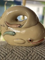 TAI Whale Trinket Box 1990’s 90’s Carved