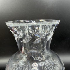 Waterford Lead Crystal Wedding Heirloom Vase Wedge Cut Discontinued Heavy Clear