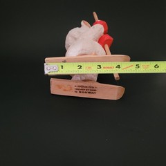 Vintage Henning Troll Standing on Skis Hand Carved in Norway 7 1/2″