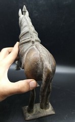 Unseen Very Unsual Late Mughail Period Antique Jewellery Box Bronze Horse Satute