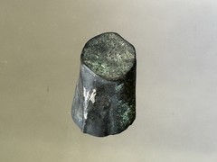 RARE PRE-COLUMBIAN SILVER & GOLD THIMBLE / FINNIAL CAP, PERU INCA MOCHE CULTURE
