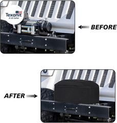Winch Cover,Heavy Duty Uv-Resistant Waterproof Winch Protective Cover with Draws
