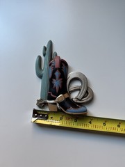 Vintage Home Interiors Burwood Western Cowboy Boot Cactus Horseshoe Wall Plaque