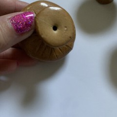 Vtg 5 Mini Brown Plastic Mushrooms Toadstools Crafts Country Cottage Decor