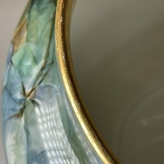 Limoges W.G. & Co France Hand Painted Floral Jardiniere Cachepot 11”W X 7.5” T