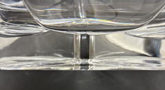 Vtg ATLANTIS Portugal Full Lead Crystal Triangle Trinket /Candy Dish MCM Style
