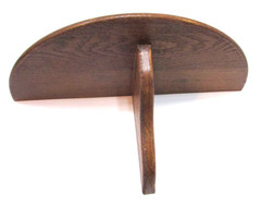 Vintage Traditional Solid Oak Wood Half Circle Round Sconce Wall Shelf 7x7x15