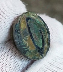 Vintage 1930s Football Badge Metal Detecting Find (313)