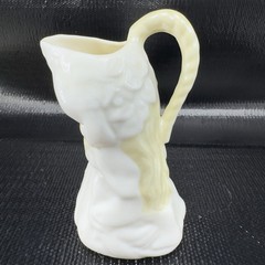 Vintage BELLEEK Ireland UNDINE Nymph Creamer Small Pitcher Jug Fine Porcelain