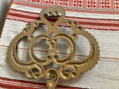 Vintage 1970’s Skeleton Key Wall Decor Sexton Metal Gold-Tone Hanging 27.25”