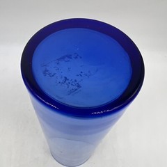 Vintage Cobalt Blue Glass Cylinder Bud Vase10.5″ Tall 3.5″ Wide