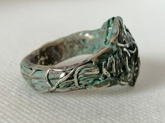 VERY RARE EXTREMELY ANCIENT OLD RING VIKING SILVER COLOR ARTIFACT AUTHENTIC