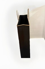 Vintage Metal Art Deco Shopping Bag Book/Magazine Holder 15″ Tall