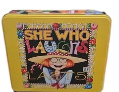 Mary Engelbreit Tin Collectible SHE WHO LAUGHS LAST JCPenney Exclusive