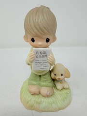 Precious Moments 2001 God Understands Brunette Boy Report Card Porcelain E1379BR