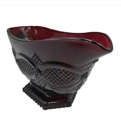 AVON 1876 Cape Cod Ruby Red Glassware Footed Sauce/Gravy Boat EXCELLENT