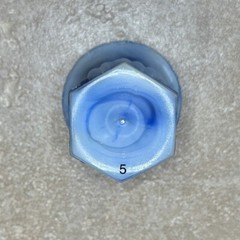 Akro Agate Blue White Slag Glass MCM Air Plant 3″ mini Vase 764 Toothpick Urn