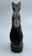 Ancient Egyptian Goddess Cat Bastet Sculpture Statue Egypt Basalt Stone