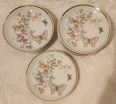 Vintage Avon Butterfly Fantasy Porcelain Trinket Dish Set Of 8 – 1979 Brazil