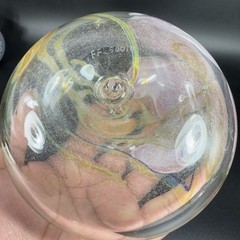 1985 Glasshouse Studios Signed Hand Blown Art Glass Oil Lamp Vase Paperweight