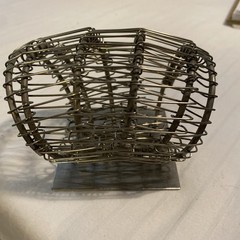 VINTAGE Perfect Arrangers Flower Frog Stainless Steel Cage Display Decor