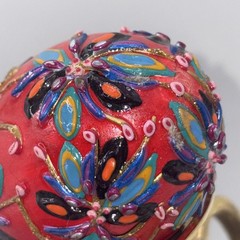 SIGNED Nannette Fenn “Eggs”traordinaire Designs Floral Faberge Inspired Egg USA